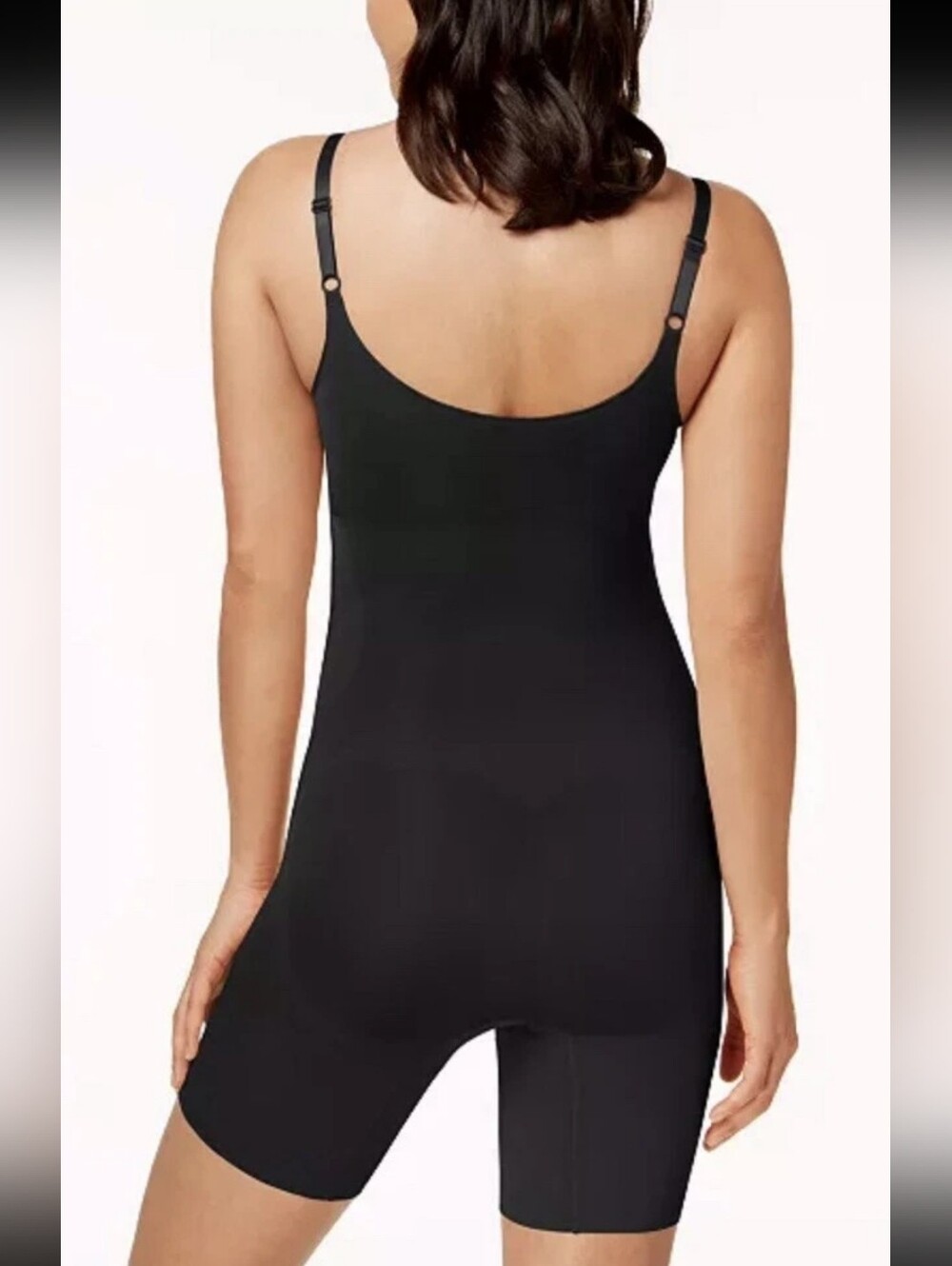 Spanx OnCore Sculpting Open Bust Mid Thigh Bodysuit in Very Black - Size L - Picture 2 of 6